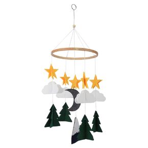 Baby Mobile for Crib,Crib Mobiles of Soft Felt for Bassinet,Nursery Mobile with a 3D Design, Mountain and Woodland Theme,Easy to Take Along or Attach,A Great Gift and Decoration