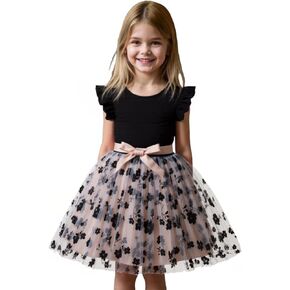Toddler Girl Summer Dress Tulle Ruffle Sleeveless Baby Girl Fashion Casual Spring Dresses 1-5Y