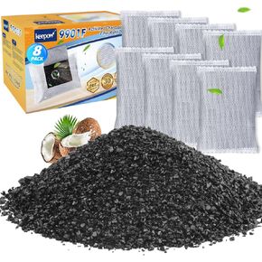 KEEPOW Activated Charcoal Odor Absorber, Trash Can Deodorizer, Diaper Pail Deodorizer, Odor Filter Refill for iTouchless 8 Gallon & Larger for iTouchless 13 Gallon Trash Can Diaper Garbage Can, 3Pack