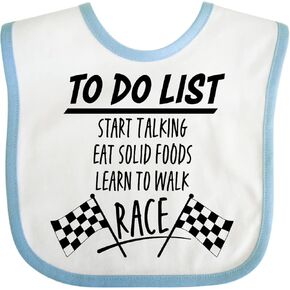 inktastic To Do List Funny Racing for Baby Baby Bib