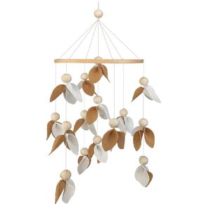 Cute Baby Mobile for Crib - Gender Neutral Mobile for Nursery Decor - Felt Cloth Leaves Mobile Boho Nursery Decor - Crib Mobile for Girls, Boys - Mobile for Bassinet