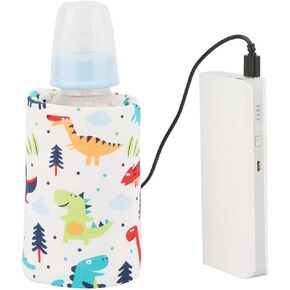 GOTOTOP Portable Milk Warmer Bottle Case with USB Charging Port for Baby Care (Dinosaur)