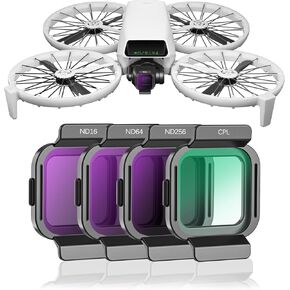 FPVtosky ND Filter Set for DJI Flip Accessories, HD Optical Glass Multi-Coated Neutral Density Filters 4 Pack CPL ND16 ND64 ND256