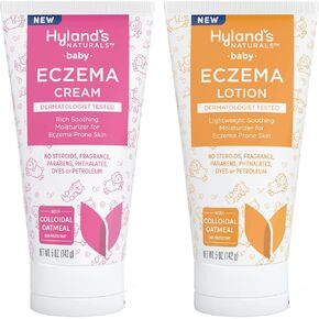 Hyland's Baby Eczema Cream and Hyland's Baby Eczema Lotion, With Colloidal Oatmeal, 10 ounce (2 pack of 5 Ounces)