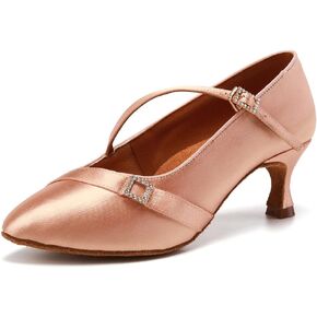 AOQUNFS Ballroom Dance Shoes Women Closed Toe Walts Salsa Latin Dance Shoes
