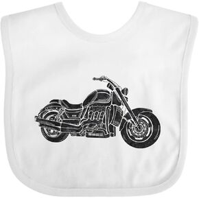 inktastic Distressed Motorcycle Baby Bib