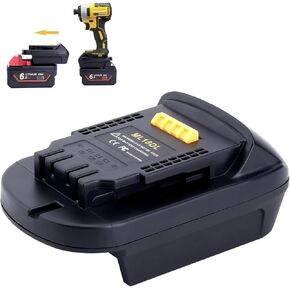 for Milwaukee to for Dewalt Battery Adapter MIL18DL, for Milwaukee M18 18V Convert to for Dewalt 20V MAX XR Lithium Battery, Power for Cordless Tools