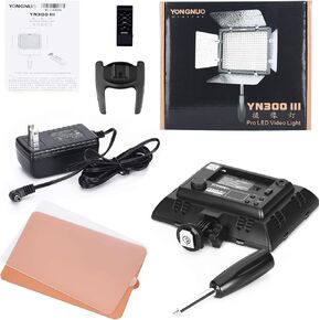 YONGNUO YN300 III YN-300 III LED Camera Video Light Panel with 12V2A AC Adapter Adjustable Color Temperature 5600K