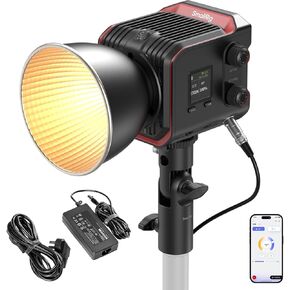 SmallRig RC 100B COB LED Video Light Kit with Battery Grip Handle, 2700K-6500K, CRI 97+, Portable Palm-Size Design (with Battery Grip Handle)