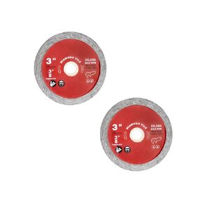 49-94-3010 3" Diamond Tile Blade for Milwaukee Angle Grinder, fits Extra Clean Cut Wet Cutting Applications in Ceramic Tile, Glass Tile (2-Pack)