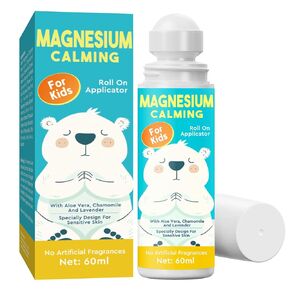 Magnesium Lotion for Kids, Help Kids Calming for Bedtime, Magnesium Lotion for Babies, Safe Formula for Children, Roll-on Applicator Design, Suitable for Children