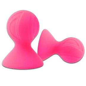 Nipple Retractors|Breastfeeding Silicone Suction Cups|for Women with Flat, Shy and Inverted Nipples|1 Pair Nipple Suction Cup Correctors (Pink)