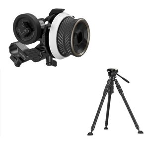 SmallRig Mini Follow Focus with A/B Stops & 15mm Rod Clamp + SmallRig FT-S303 FreeSpeed Carbon Fiber Tripod