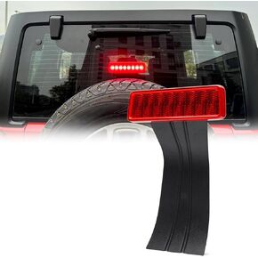ضوء الفرامل الثالث LED [عدسة مدخنة] متوافق مع استبدال Wrangler JK 2007-2018، ضوء الفرامل الخلفي الثالث في المركز العالي للتثبيت، لملحقات Wrangler JK، F1 ستروب