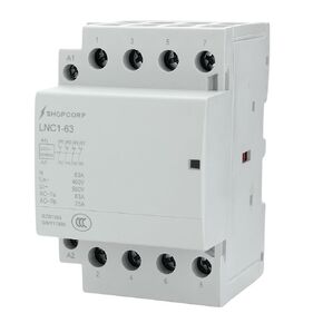 60 Amp 4 Pole Normally Closed (NC). IEC 400V Contactor (Silent Operation) – 110/120VAC Coil, 40a contactor Motor Load and Lighting Load 60A with Mounting Base for DIN Rail