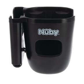 Nuby Cup & Phone Holder – 360° Rotating Clip, Securely Holds Baby Bottles, Cups & Water Bottles – Easy Access Hydration & Phone Storage for On-The-Go Convenience