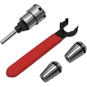 1/4 بوصة سرق إلى 1/2 بوصة جهاز التوجيه البت البت بايت محول كوليت مع ER20 Spring Collet و ER20 M-Type Collet Nut ، لتحويل 1/2 بوصة و 1/4 بوصة أجهزة التوجيه ساق