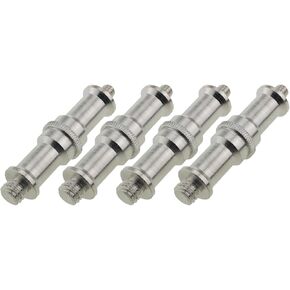 4PCS 1/4 to 3/8 Carbon Steel Adaptor Screws Straight Poon Stand Adaptor Screws Studio Light Stand for Studio Light Holder Hot Shoe Cold Shoe Adaptor Ball Head Wireless Flash Receiver