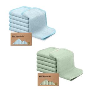 KeaBabies 6-Pack Baby Washcloths - Soft Viscose Derived from Bamboo Washcloth, Baby Wash Cloths, Baby Wash Cloth for Newborn, Kids, Bath Baby Towels, Face Towel, Face Cloths for Washing Face