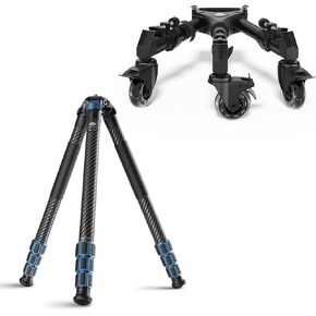 Sirui Photography Tripod Dolly ، عجلات ترايبود شديدة التحمل مع عجلة مطاطية 3 بوصة ، أرجل قابلة للتعديل ، 33 رطلاً قدرة Cameras Cameras Lighting Photo Lighting (AM-DF02)