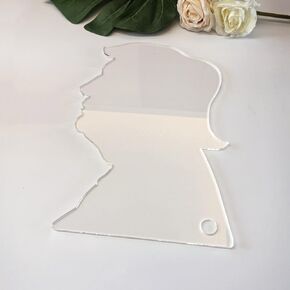 Acrylic Router Template,Donald Trump Silhouette Cutting Board for Woodworking or Craft Template (15.75''x11.2)