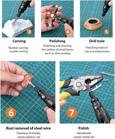Mini Cordless Rotary Tool, USB Charging, 5-Speed Rotary Tool Set with 39 Accessories, Multi-Purpose 3.6V Power Rotary Tool for Sanding, Polishing, Drilling, Etching, Engraving, DIY Crafts in Saudi Arabia