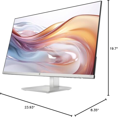 HP 24" FHD IPS (1920x1080) Monitor (Replaces M24FW) Bundle with Docztorm Dock, 100Hz Refresh Rate, HDMI, VGA, Flicker-Free, Ideal for Home & Business, White/Silver (2024 Latest Model) (2 Pack) in Saudi Arabia