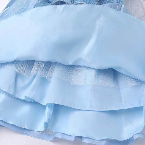 OBEEII Toddler Girls Pageant Dress Princess Sequin Tulle Tutu Dress Birthday Party Photoshoot Dress Glitter Flower Girl Dress in Kuwait