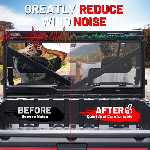 الزجاج الأمامي الخلفي Ranger 1000 - StarknightMT Ranger Back Window PC لوحة النافذة الخلفية شديدة التحمل متوافقة مع 2017-2023 Polaris Ranger 1000/XP 1000 / Crew 2013-2019 Polaris Ranger XP 900/ Crew in Saudi Arabia