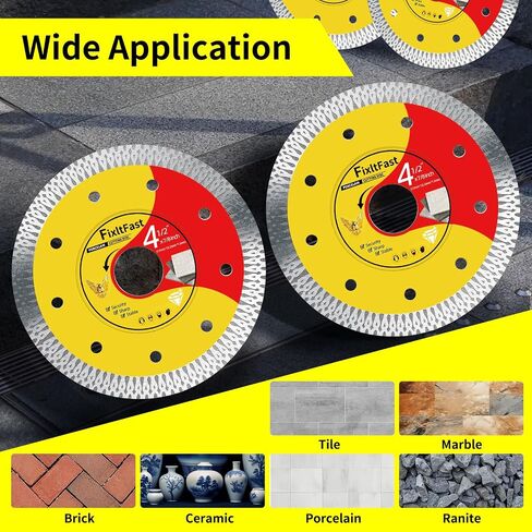 4 1/2 Diamond Blade for Grinder,7/8 Inch with 5/8" and 4/5" Washer,Tile Blades 4 1/2,for Angle Grinder Cutting Tile Granite Marble(3-Pack) in Kuwait