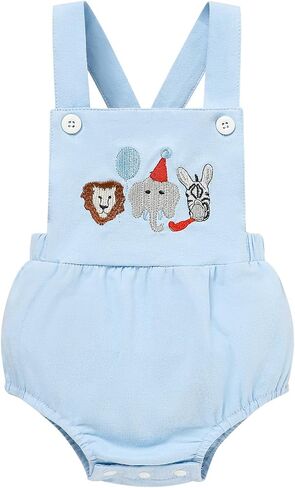 GRNSHTS Newborn Baby Boy 1st Birthday Outfit Summer Romper Sleeveless Jumpsuit Backless Overalls Outfits Cake Smash Party in Saudi Arabia