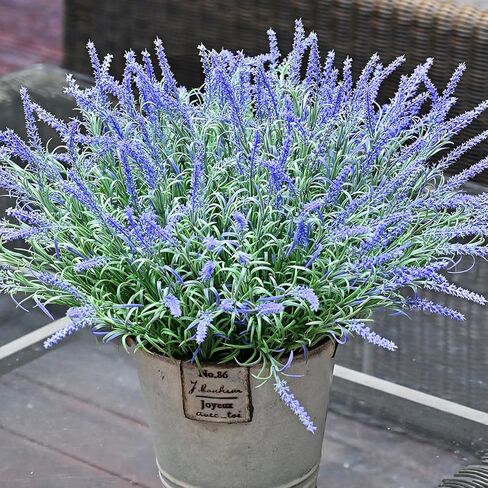 alyptus نباتات صناعية مقاومة للأشعة فوق البنفسجية في الهواء الطلق 16 حزمة من السرخس المزيفة والأوراق الخضراء والخضرة الصناعية، والزهور البلاستيكية للشرفة الأمامية في الهواء الطلق، والفناء، والمزارعين، والديكور، وديكورات الحديقة (السرخس) in Kuwait