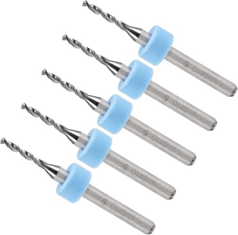 Micro PCB Drill Bits, 1/8" Shank 2mm Cutting Edge, Tungsten Carbide Print Circuit Board Drill Bit - (Applications: for CNC Drilling Engraving Machine), 5-Pieces in Saudi Arabia