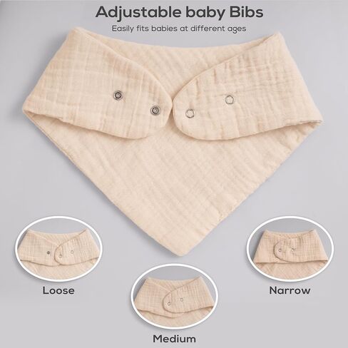 Muslin Baby bibs for drooling and teething, 100% cotton, Bibs for baby girl, Muslin bibs for boys (8 Pack) in Saudi Arabia