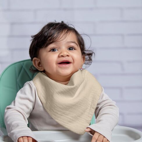 Muslin Baby bibs for drooling and teething, 100% cotton, Bibs for baby girl, Muslin bibs for boys (8 Pack) in Saudi Arabia