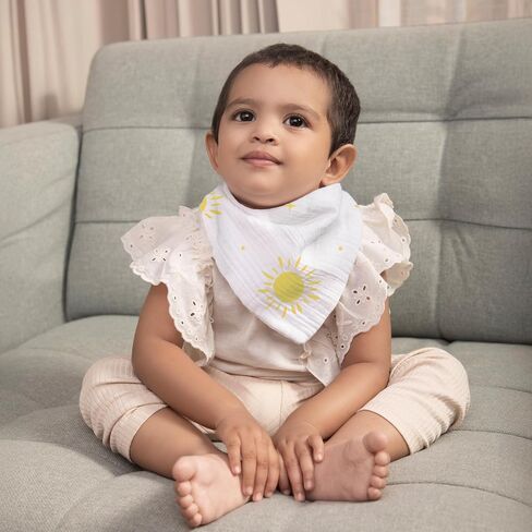 Muslin Baby bibs for drooling and teething, 100% cotton, Bibs for baby girl, Muslin bibs for boys (8 Pack) in Saudi Arabia