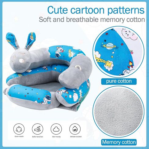 2-in-1 Tummy Time Mat Floor Seated Support Pillow, Baby Tummy Time Mat for Newborns and Older Babies, Detachable Caterpillar Tummy Time Playmat for Newborns Baby Skills in Saudi Arabia