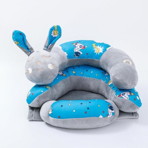 2-in-1 Tummy Time Mat Floor Seated Support Pillow, Baby Tummy Time Mat for Newborns and Older Babies, Detachable Caterpillar Tummy Time Playmat for Newborns Baby Skills in Saudi Arabia