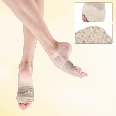 Foot Undies Thongs Half Sole Dance Shoes 5 Toe Lyrical Dance Paws Pads Ballet Contemporary Dance Shoes for Women Girls in Saudi Arabia