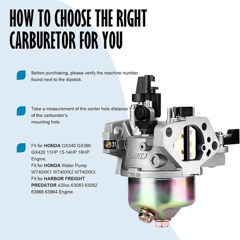 مكربن ​​SOFO GX390 لمحرك هوندا - لأجزاء مكربن ​​Honda GX390 GX340 GX360 GX 390 GX420 Predator 420cc Carburetor (11-13hp) / لمحرك Honda GX340 Carburetor/Predator 420cc Carburator in Saudi Arabia