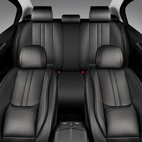 Chezope Car Seat Covers Full Set Universal Fit for Most Cars SUV Sedans Trucks Leather Car Seat Cushion Automotive Seat Cover Car Accessories Waterproof Car Seat Covers SUV (Grey) in Saudi Arabia