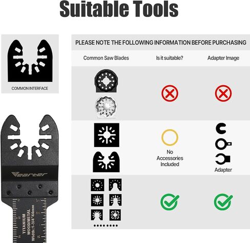 5PCS Diamond Oscillating Saw Blades, Universal Multitool Blades for Grit Grout Removal, Quick Release Multi Tool Kit for Tile, Air Brick, Cement, Concrete, Masonry in Saudi Arabia