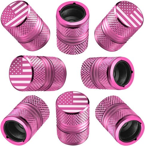 Tire Valve Stem Caps for Car American Flag Tires Air Caps Cover 8 Pack Corrosion Resistant Premium Alloy Universal for SUV Truck Motorcycle Bike Gray in Saudi Arabia