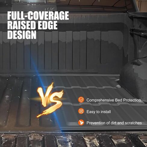 Ram 1500 5.7FT Truck Bed Mat & Tailgate Mat - AOMSAZTO Bed Liner Compatible with 2019-2024 2025 Dodge Ram 1500 5'7" Short Bed | Custom Fit All Weather Cargo Bed Liner for Dodge 2025 Ram 1500, Black in Saudi Arabia
