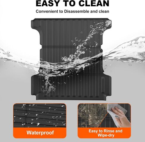 Ram 1500 5.7FT Truck Bed Mat & Tailgate Mat - AOMSAZTO Bed Liner Compatible with 2019-2024 2025 Dodge Ram 1500 5'7" Short Bed | Custom Fit All Weather Cargo Bed Liner for Dodge 2025 Ram 1500, Black in Saudi Arabia