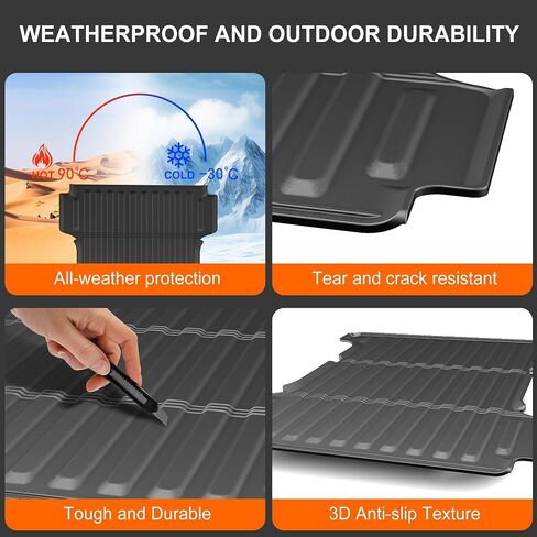Ram 1500 5.7FT Truck Bed Mat & Tailgate Mat - AOMSAZTO Bed Liner Compatible with 2019-2024 2025 Dodge Ram 1500 5'7" Short Bed | Custom Fit All Weather Cargo Bed Liner for Dodge 2025 Ram 1500, Black in Saudi Arabia