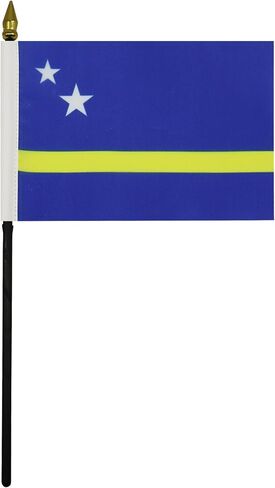 علم طاولة سانت فنسنت من AZ FLAG مقاس 10.16 سم × 15.24 سم - علم مكتب فيسنتيان 15 × 10 سم - قمة رمح ذهبية in Saudi Arabia