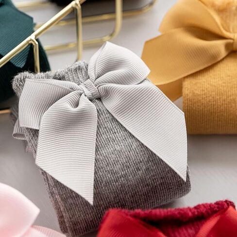 CozyWay Baby & Toddler Knee High Bow Socks For Girls - Multi Color - 3 Pack in Kuwait