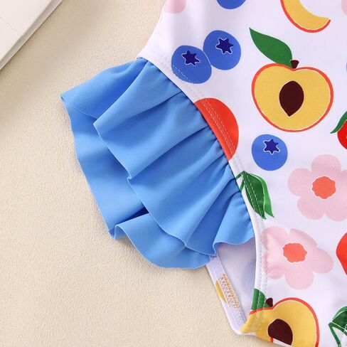 Ritatte Toddler Baby Girls Swimsuit Fruit Fruit One Piece Suit Wholedess Floweress Swimewear Switch Summer Strap in Saudi Arabia