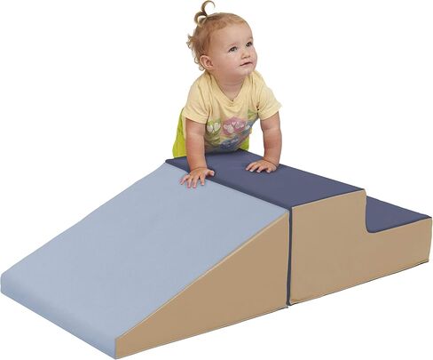 ECR4Kids SoftZone Little Me Play Climb and Slide, Earthtone (2-Piece) in Saudi Arabia